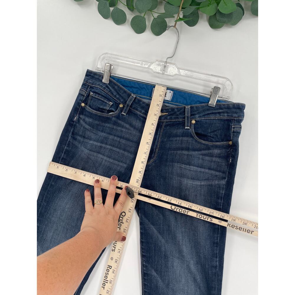 Paige Dark Denim Mid Rise Jimmy Jimmy Skinny Jeans Size 28 - Picture 4 of 12